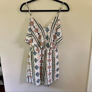 Crystal Sky Aztec Print Romper